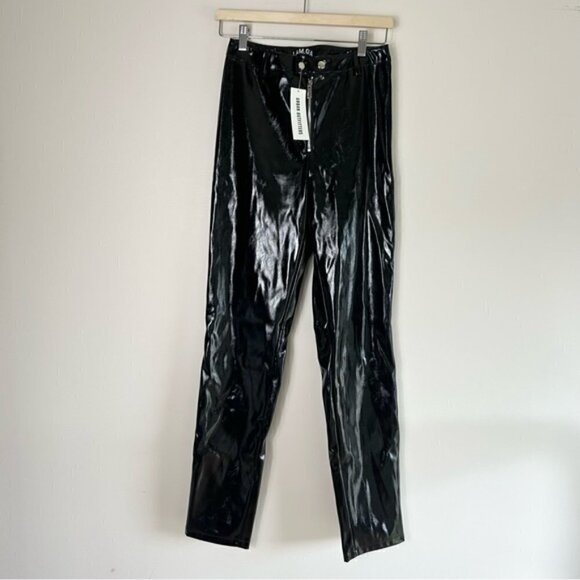 I.AM.GIA Nikole Black Faux Patent Leather Pant M - Picture 4 of 6